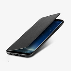 Funda de Cuero Cartera con Soporte L02 para Samsung Galaxy S8 Negro