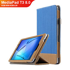 Funda de Cuero Cartera con Soporte L03 para Huawei MediaPad T3 8.0 KOB-W09 KOB-L09 Azul