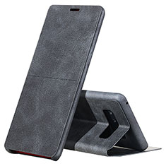 Funda de Cuero Cartera con Soporte L04 para Samsung Galaxy Note 8 Negro