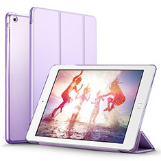 Funda de Cuero Cartera con Soporte L06 para Apple iPad Mini 3 Morado