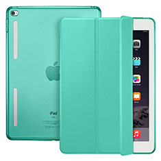 Funda de Cuero Cartera con Soporte L06 para Apple iPad Mini 4 Verde