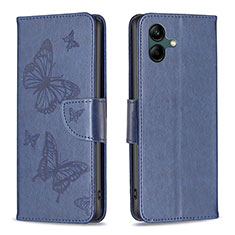 Funda de Cuero Cartera con Soporte Mariposa Carcasa B01F para Samsung Galaxy A04 4G Azul