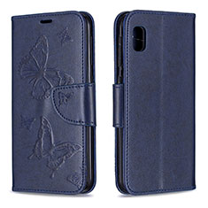 Funda de Cuero Cartera con Soporte Mariposa Carcasa B01F para Samsung Galaxy A10e Azul