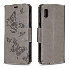 Funda de Cuero Cartera con Soporte Mariposa Carcasa B01F para Samsung Galaxy A10e Gris