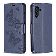 Funda de Cuero Cartera con Soporte Mariposa Carcasa B01F para Samsung Galaxy A13 5G Azul