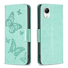 Funda de Cuero Cartera con Soporte Mariposa Carcasa B01F para Samsung Galaxy A23s Verde