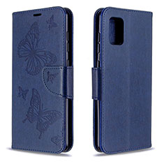 Funda de Cuero Cartera con Soporte Mariposa Carcasa B01F para Samsung Galaxy A31 Azul