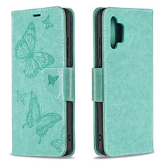 Funda de Cuero Cartera con Soporte Mariposa Carcasa B01F para Samsung Galaxy A32 4G Verde