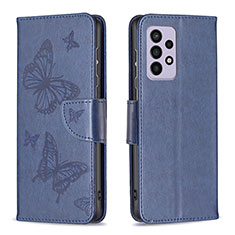 Funda de Cuero Cartera con Soporte Mariposa Carcasa B01F para Samsung Galaxy A33 5G Azul