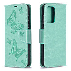 Funda de Cuero Cartera con Soporte Mariposa Carcasa B01F para Samsung Galaxy A52 5G Verde