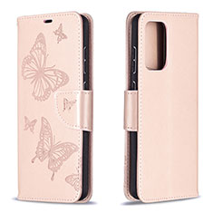 Funda de Cuero Cartera con Soporte Mariposa Carcasa B01F para Samsung Galaxy A72 5G Oro Rosa