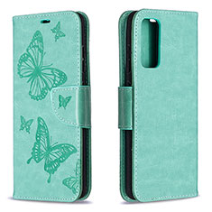 Funda de Cuero Cartera con Soporte Mariposa Carcasa B01F para Samsung Galaxy S20 FE (2022) 5G Verde