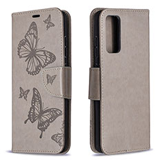 Funda de Cuero Cartera con Soporte Mariposa Carcasa B01F para Samsung Galaxy S20 FE 4G Gris