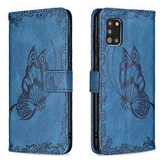 Funda de Cuero Cartera con Soporte Mariposa Carcasa B02F para Samsung Galaxy A31 Azul