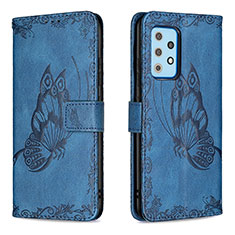Funda de Cuero Cartera con Soporte Mariposa Carcasa B02F para Samsung Galaxy A52 5G Azul