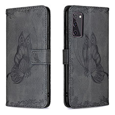 Funda de Cuero Cartera con Soporte Mariposa Carcasa B02F para Samsung Galaxy S20 FE 4G Negro