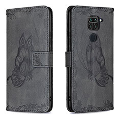 Funda de Cuero Cartera con Soporte Mariposa Carcasa B02F para Xiaomi Redmi 10X 4G Negro