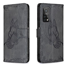 Funda de Cuero Cartera con Soporte Mariposa Carcasa B02F para Xiaomi Redmi K30S 5G Negro