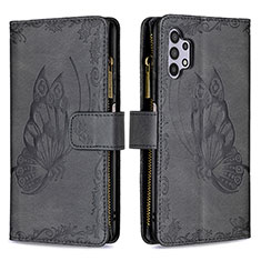 Funda de Cuero Cartera con Soporte Mariposa Carcasa B03F para Samsung Galaxy A32 5G Negro