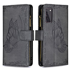 Funda de Cuero Cartera con Soporte Mariposa Carcasa B03F para Samsung Galaxy S20 FE (2022) 5G Negro