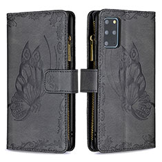 Funda de Cuero Cartera con Soporte Mariposa Carcasa B03F para Samsung Galaxy S20 Plus 5G Negro