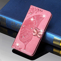 Funda de Cuero Cartera con Soporte Mariposa Carcasa L01 para Xiaomi Mi 11 Lite 5G NE Rosa Roja