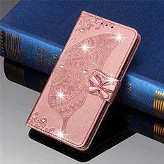 Funda de Cuero Cartera con Soporte Mariposa Carcasa L01 para Xiaomi Mi 11 Lite 5G Rosa