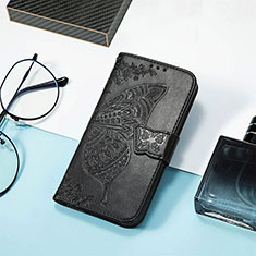 Funda de Cuero Cartera con Soporte Mariposa Carcasa L01 para Xiaomi Redmi 12C 4G Azul