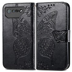 Funda de Cuero Cartera con Soporte Mariposa Carcasa para Asus ROG Phone 7 Negro