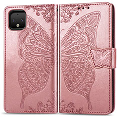 Funda de Cuero Cartera con Soporte Mariposa Carcasa para Google Pixel 4 Oro Rosa