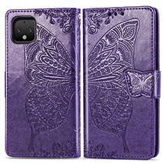 Funda de Cuero Cartera con Soporte Mariposa Carcasa para Google Pixel 4 XL Morado