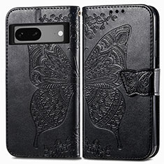 Funda de Cuero Cartera con Soporte Mariposa Carcasa para Google Pixel 7 5G Negro