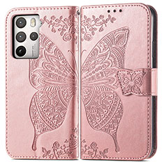 Funda de Cuero Cartera con Soporte Mariposa Carcasa para HTC U23 Pro 5G Oro Rosa