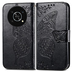 Funda de Cuero Cartera con Soporte Mariposa Carcasa para Huawei Enjoy 50 Pro Negro