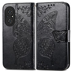 Funda de Cuero Cartera con Soporte Mariposa Carcasa para Huawei Honor 50 SE 5G Negro