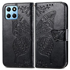 Funda de Cuero Cartera con Soporte Mariposa Carcasa para Huawei Honor 70 Lite 5G Negro