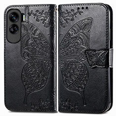 Funda de Cuero Cartera con Soporte Mariposa Carcasa para Huawei Honor 90 Lite 5G Negro