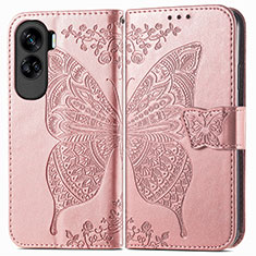 Funda de Cuero Cartera con Soporte Mariposa Carcasa para Huawei Honor 90 Lite 5G Oro Rosa