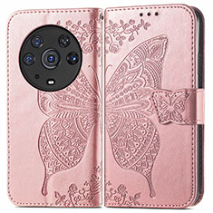 Funda de Cuero Cartera con Soporte Mariposa Carcasa para Huawei Honor Magic3 Pro 5G Oro Rosa