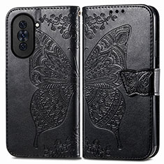 Funda de Cuero Cartera con Soporte Mariposa Carcasa para Huawei Nova 10 Negro