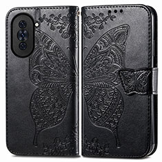 Funda de Cuero Cartera con Soporte Mariposa Carcasa para Huawei Nova 10 Pro Negro