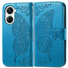 Funda de Cuero Cartera con Soporte Mariposa Carcasa para Huawei Nova 10 SE Azul