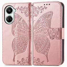 Funda de Cuero Cartera con Soporte Mariposa Carcasa para Huawei Nova 10 SE Oro Rosa