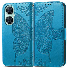 Funda de Cuero Cartera con Soporte Mariposa Carcasa para Huawei Nova 11i Azul