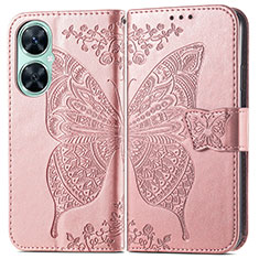 Funda de Cuero Cartera con Soporte Mariposa Carcasa para Huawei Nova 11i Oro Rosa