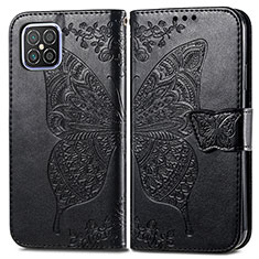 Funda de Cuero Cartera con Soporte Mariposa Carcasa para Huawei Nova 8 SE 4G Negro