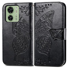 Funda de Cuero Cartera con Soporte Mariposa Carcasa para Motorola Moto Edge (2023) 5G Negro