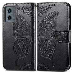 Funda de Cuero Cartera con Soporte Mariposa Carcasa para Motorola Moto G 5G (2023) Negro