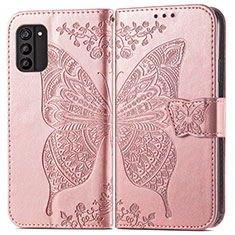 Funda de Cuero Cartera con Soporte Mariposa Carcasa para Nokia G100 Oro Rosa