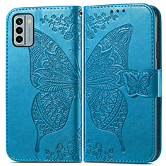 Funda de Cuero Cartera con Soporte Mariposa Carcasa para Nokia G22 Azul